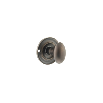 Old English Solid Brass Oval WC Turn and Release - Urban Dark Bronze - Default