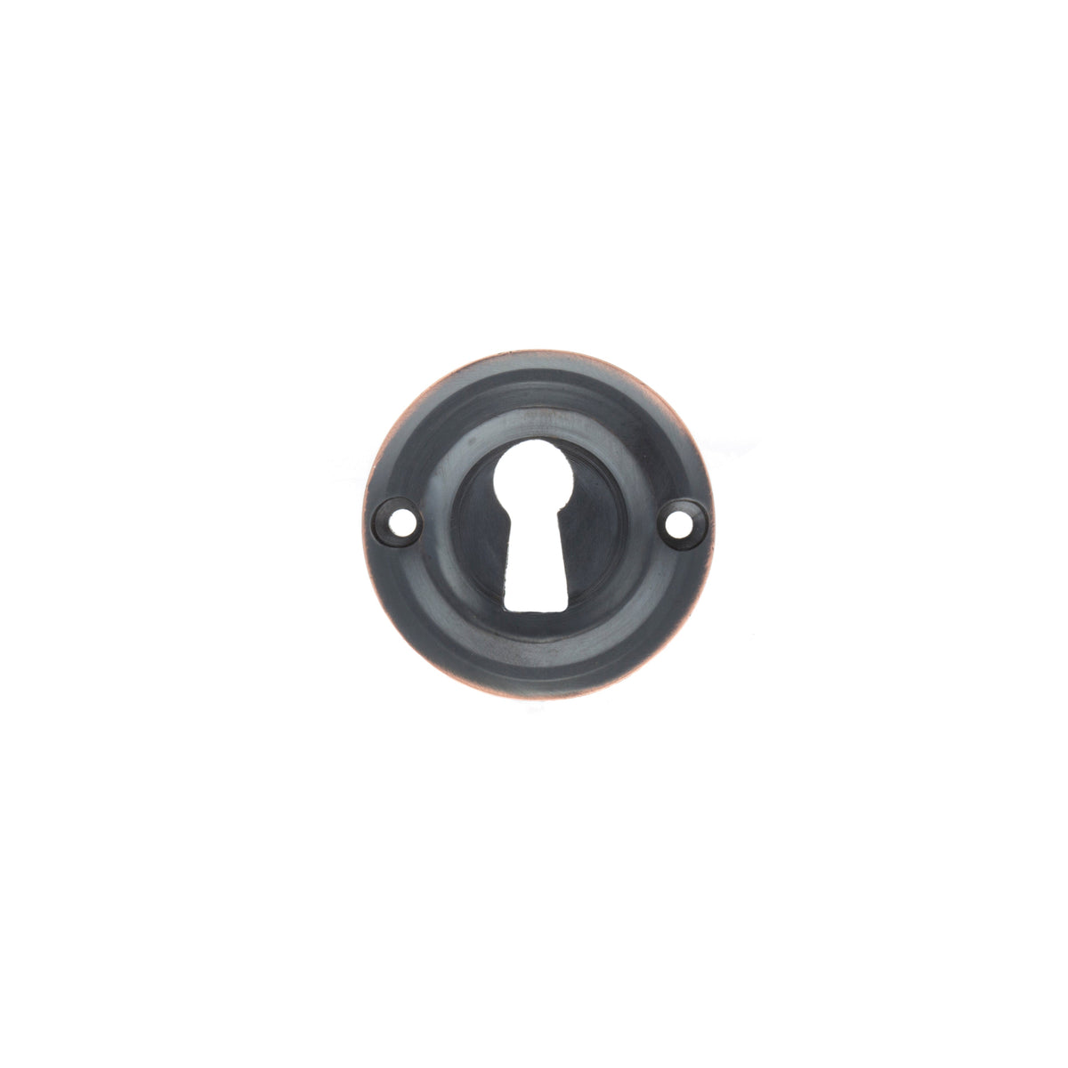 Old English Solid Brass Open Key Hole Escutcheons - Antique Copper - Default