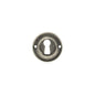 Old English Solid Brass Open Key Hole Escutcheons - Distressed Silver - Default