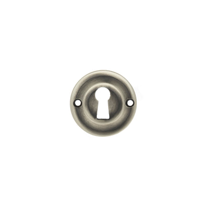 Old English Solid Brass Open Key Hole Escutcheons - Matt Gun Metal - Default