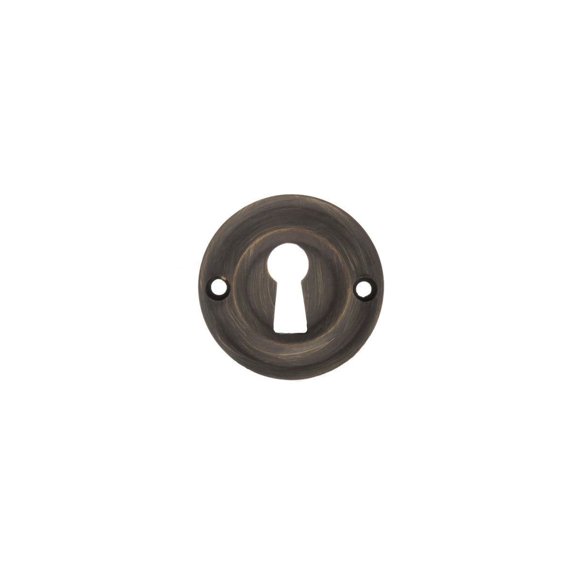 Old English Solid Brass Open Key Hole Escutcheons - Urban Bronze - Default