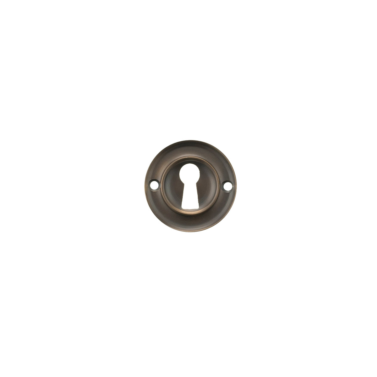 Old English Solid Brass Open Key Hole Escutcheons - Urban Dark Bronze - Default