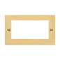 Bauhaus Range Polished Brass Switches & Sockets, BH1 - 4 Module Euro Plate by Heritage Brass By M-Marcus