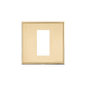 Executive Range Satin Brass with Polished Brass Switches & Sockets, EX14 - 1 Module Euro Plate by Heritage Brass By M-Marcus