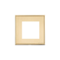 Executive Range Satin Brass with Polished Brass Switches & Sockets, EX14 - 2 Module Euro Plate by Heritage Brass By M-Marcus