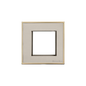 Executive Range Satin Nickel with Polished Brass Switches & Sockets, EX15 - 2 Module Euro Plate by Heritage Brass By M-Marcus