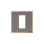 Executive Range Satin Black Nickel with Polished Brass Switches & Sockets, EX16 - 1 Module Euro Plate by Heritage Brass By M-Marcus