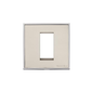 Executive Range Satin Nickel with Polished Chrome Switches & Sockets, EX25 - 1 Module Euro Plate by Heritage Brass By M-Marcus