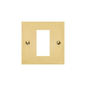 Richmond Elite Range Polished Brass Switches & Sockets, LP1 - 1 Module Euro Plate by Heritage Brass By M-Marcus