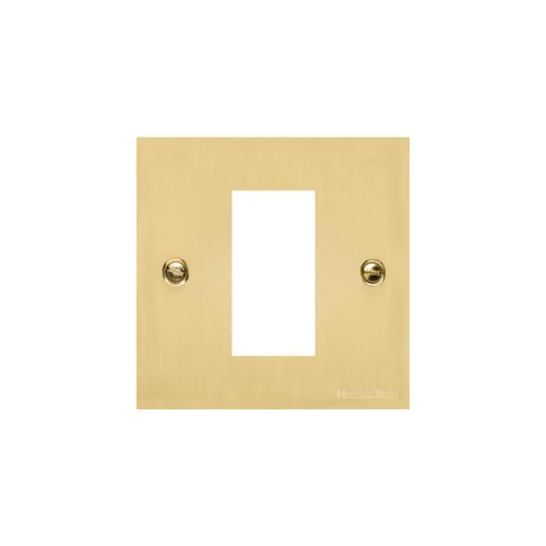 Richmond Elite Range Polished Brass Switches & Sockets, LP1 - 1 Module Euro Plate by Heritage Brass By M-Marcus