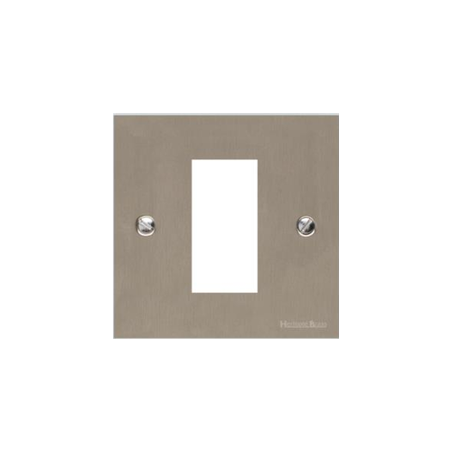 Richmond Elite Range Satin Nickel Switches & Sockets, LP5 - 1 Module Euro Plate by Heritage Brass By M-Marcus
