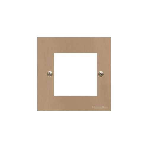 Richmond Elite Range Antique Brass Switches & Sockets, LP91 - 2 Module Euro Plate by Heritage Brass By M-Marcus