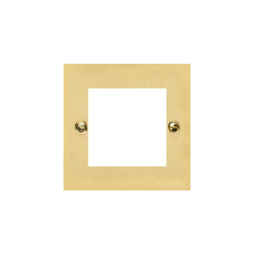 Victorian Elite Range Polished Brass Switches & Sockets, R01 - 2 Module Euro Plate by Heritage Brass By M-Marcus
