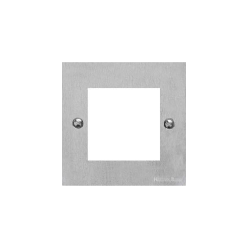 Victorian Elite Range Satin Chrome Switches & Sockets, R03 - 2 Module Euro Plate by Heritage Brass By M-Marcus