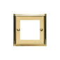 Elite Stepped Plate Range Polished Brass Switches & Sockets, S01 - 2 Module Euro Plate by Heritage Brass By M-Marcus