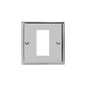 Elite Stepped Plate Range Polished Chrome Switches & Sockets, S02 - 1 Module Euro Plate by Heritage Brass By M-Marcus