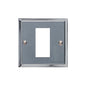 Elite Stepped Plate Range Satin Chrome Switches & Sockets, S03 - 1 Module Euro Plate by Heritage Brass By M-Marcus