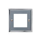Elite Stepped Plate Range Satin Chrome Switches & Sockets, S03 - 2 Module Euro Plate by Heritage Brass By M-Marcus