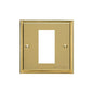 Elite Stepped Plate Range Satin Brass Switches & Sockets, S04 - 1 Module Euro Plate by Heritage Brass By M-Marcus