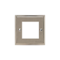 Elite Stepped Plate Range Satin Nickel Switches & Sockets, S05 - 2 Module Euro Plate by Heritage Brass By M-Marcus