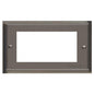 Elite Stepped Plate Range Polished Black Nickel Switches & Sockets, S06 - 4 Module Euro Plate by Heritage Brass By M-Marcus