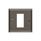 Elite Stepped Plate Range Polished Black Nickel Switches & Sockets, S06 - 1 Module Euro Plate by Heritage Brass By M-Marcus