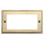 Elite Stepped Plate Range Antique Brass Switches & Sockets, S91 - 4 Module Euro Plate by Heritage Brass By M-Marcus