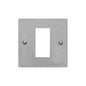 Elite Flat Plate Range Satin Chrome Switches & Sockets, T03 - 1 Module Euro Plate by Heritage Brass By M-Marcus