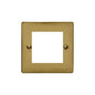 Elite Flat Plate Range Satin Brass Switches & Sockets, T04 - 2 Module Euro Plate by Heritage Brass By M-Marcus