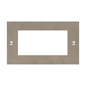 Elite Flat Plate Range Satin Nickel Switches & Sockets, T05 - 4 Module Euro Plate by Heritage Brass By M-Marcus