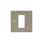 Elite Flat Plate Range Satin Nickel Switches & Sockets, T05 - 1 Module Euro Plate by Heritage Brass By M-Marcus