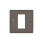 Elite Flat Plate Range Polished Black Nickel Switches & Sockets, T06 - 1 Module Euro Plate by Heritage Brass By M-Marcus