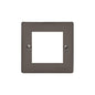 Elite Flat Plate Range Polished Black Nickel Switches & Sockets, T06 - 2 Module Euro Plate by Heritage Brass By M-Marcus