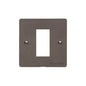Elite Flat Plate Range Matt Bronze Switches & Sockets, T09 - 1 Module Euro Plate by Heritage Brass By M-Marcus