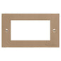 Elite Flat Plate Range Antique Brass Switches & Sockets, T91 - 4 Module Euro Plate by Heritage Brass By M-Marcus
