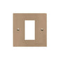 Elite Flat Plate Range Antique Brass Switches & Sockets, T91 - 1 Module Euro Plate by Heritage Brass By M-Marcus