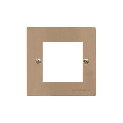 Elite Flat Plate Range Antique Brass Switches & Sockets, T91 - 2 Module Euro Plate by Heritage Brass By M-Marcus