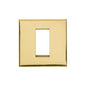 Winchester Range Polished Brass Switches & Sockets, W01 - 1 Module Euro Plate by Heritage Brass By M-Marcus