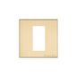 Winchester Range Satin Brass Switches & Sockets, W44 - 1 Module Euro Plate by Heritage Brass By M-Marcus