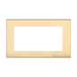 Winchester Range Satin Brass Switches & Sockets, W44 - 4 Module Euro Plate by Heritage Brass By M-Marcus