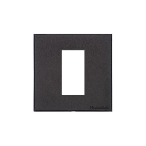 Windsor Range Jet Black (Project Finish) 1 Module Euro Plate