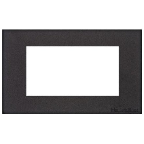 Windsor Range Jet Black (Project Finish) 4 Module Euro Plate