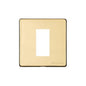 Vintage Range Unlacquered Polished Brass Switches & Sockets, XUL - 1 Module Euro Plate by Heritage Brass By M-Marcus