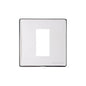 Vintage Range Polished Chrome Switches & Sockets, X02 - 1 Module Euro Plate by Heritage Brass By M-Marcus