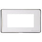 Vintage Range Polished Chrome Switches & Sockets, X02 - 4 Module Euro Plate by Heritage Brass By M-Marcus
