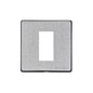 Vintage Range Satin Chrome Switches & Sockets, X03 - 1 Module Euro Plate by Heritage Brass By M-Marcus