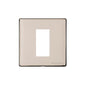 Vintage Range Satin Nickel Switches & Sockets, X05 - 1 Module Euro Plate by Heritage Brass By M-Marcus