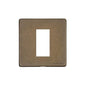 Vintage Range Rustic Brass Switches & Sockets, XRB - 1 Module Euro Plate by Heritage Brass By M-Marcus
