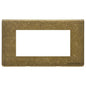 Vintage Range Rustic Brass Switches & Sockets, XRB - 4 Module Euro Plate by Heritage Brass By M-Marcus