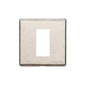 Vintage Range Rustic Nickel Switches & Sockets, XRN - 1 Module Euro Plate by Heritage Brass By M-Marcus